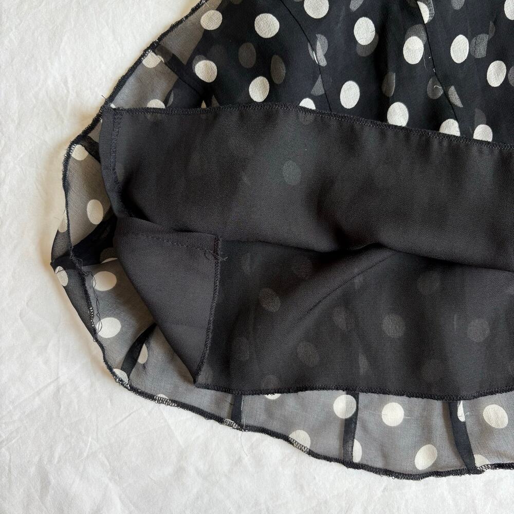 y2k silk polka dot cami ICE 100% silk babydoll top size large - Picture 4 of 8